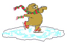 ice skating bear