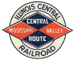 Antique Sign of Illinois Central Railroad, Mississippi Valley, Central Route, vintage