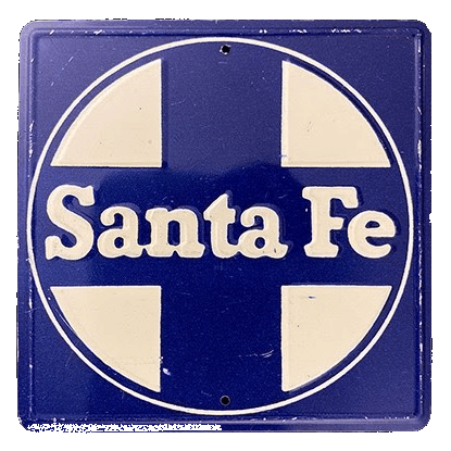 Classic Santa Fe Railroad sign