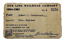 Vintage ID Card, Soo Line Railroad Company, Locomotive Engineer, 1964-1967