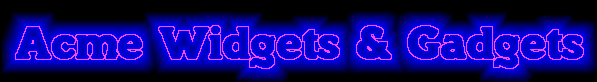 Acme Widgets & Gadgets blue glow logo
