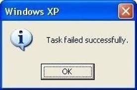 windows xp task failed successfully