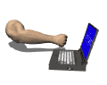 pounding fist onto stupid laptop