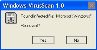 windows virus scan 1.0. found infected file 'microsoft windows' remove it?
